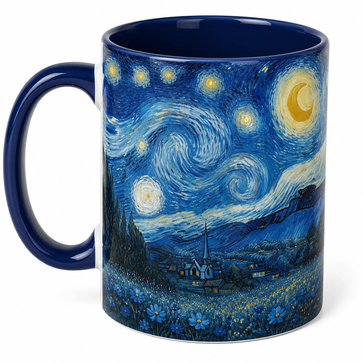 Keramikbecher mit Van-Gogh-Motiv, 350ml