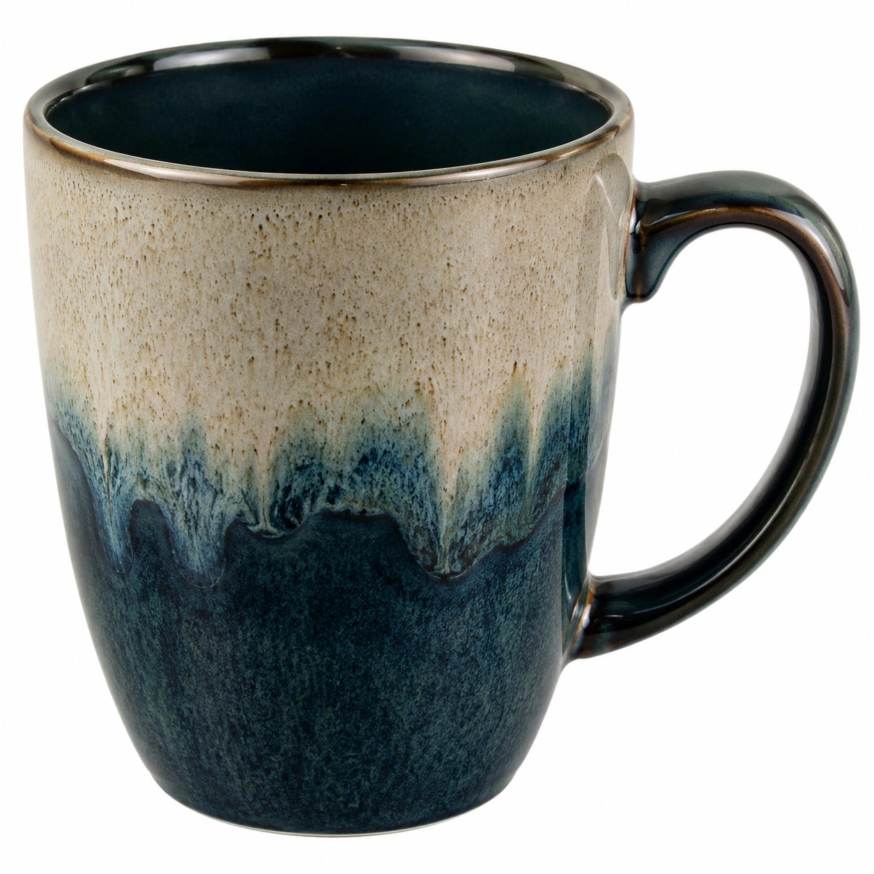 Keramiktasse mit Verlaufsdesign 350ml Blaugrau