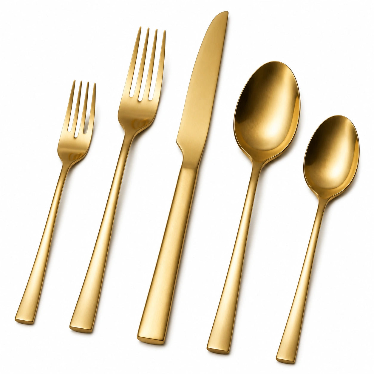 5-teiliges Besteckset Gold 380g
