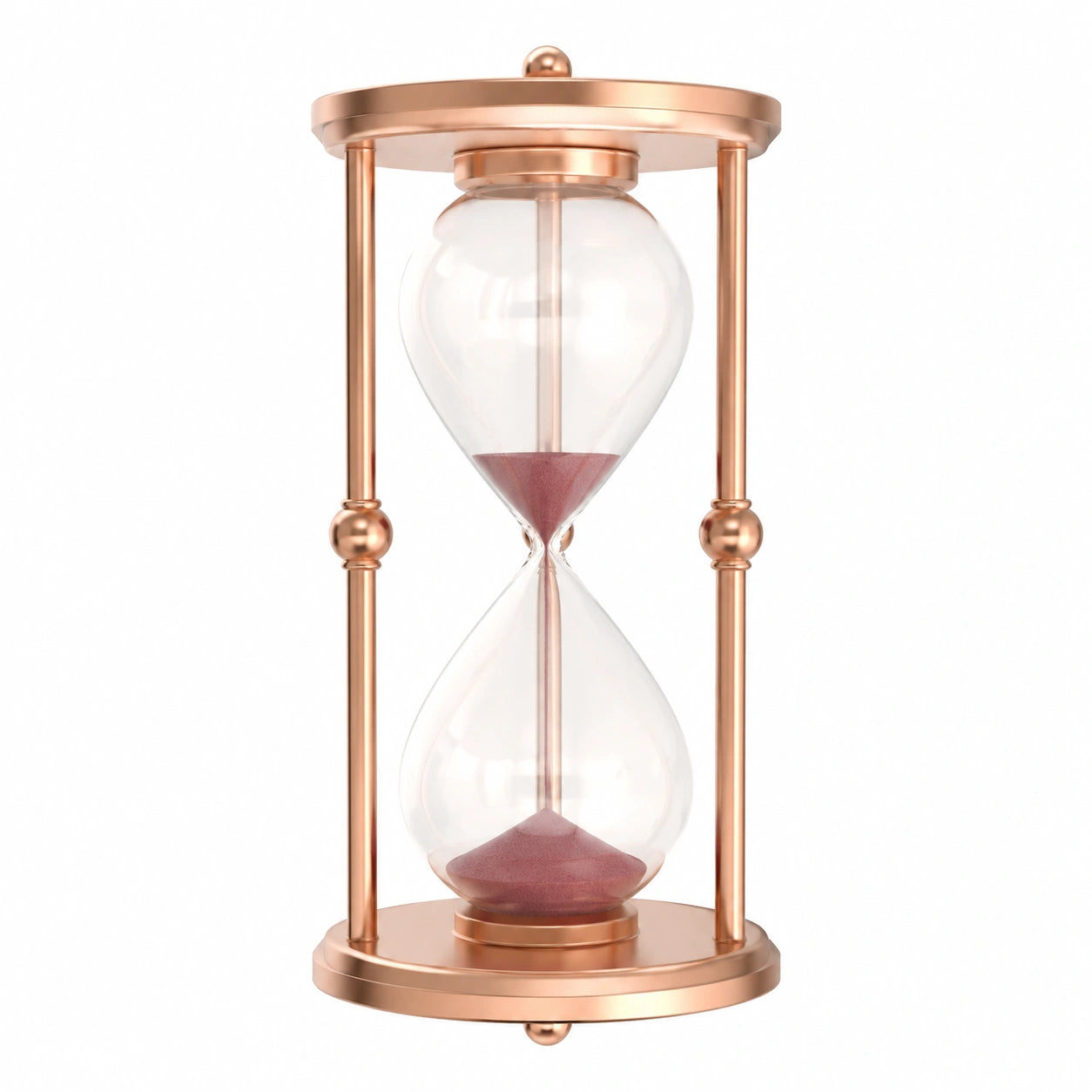 Roségoldene Sanduhr 30 Minuten Dekoration