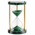 Grüne Sanduhr mit Marmor und Gold, 60 Minuten