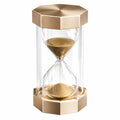 Elegante Sanduhr aus Glas in Gold