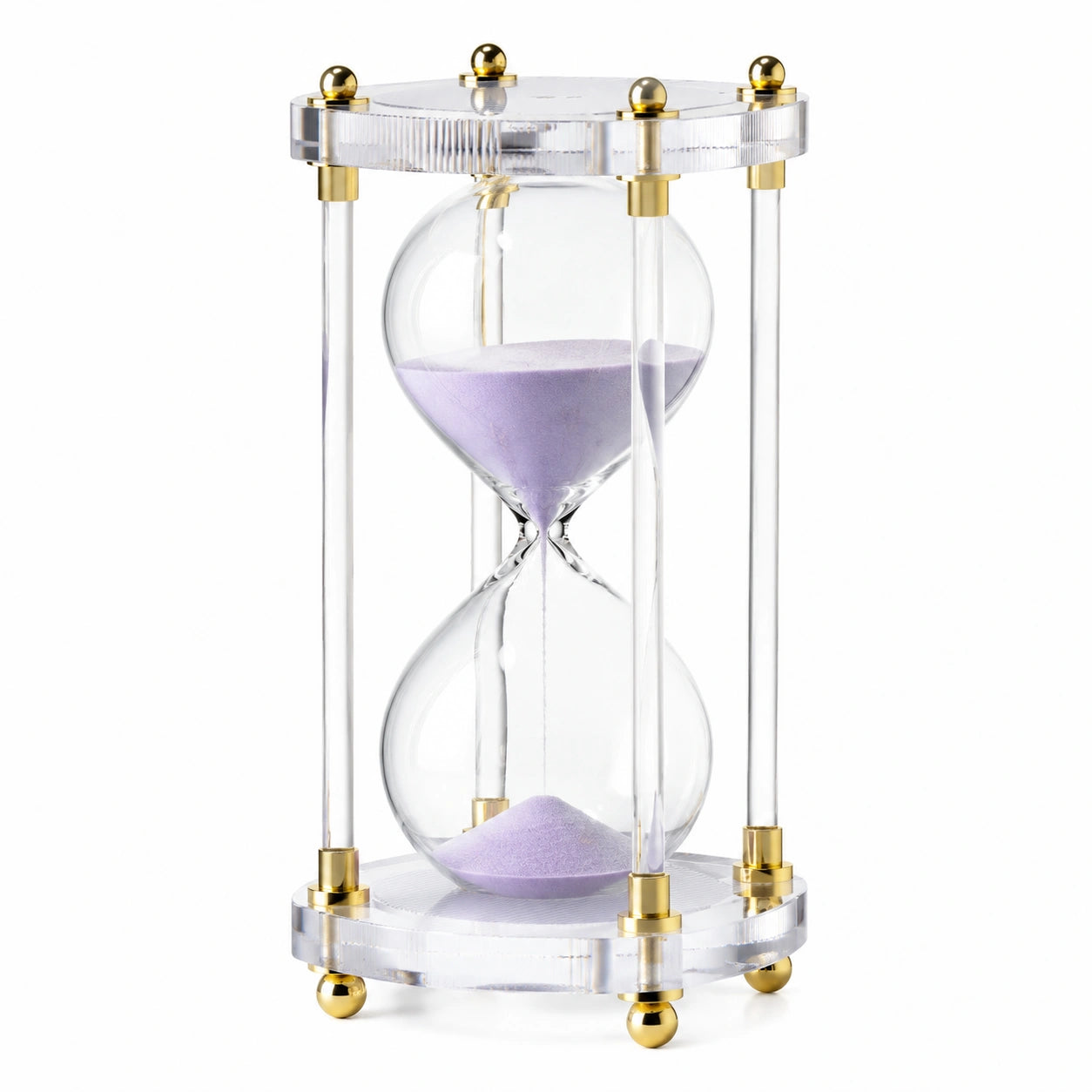 Sanduhr Transparent Gold 15 Minuten Lila Sand