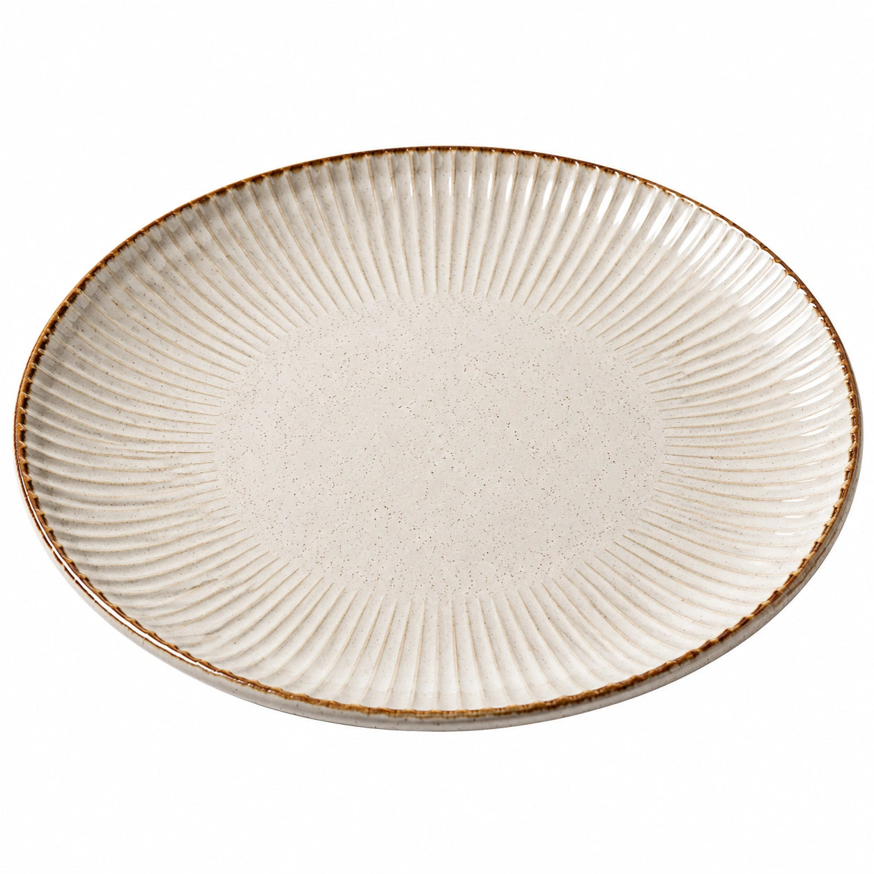 Runder Essteller 28cm Beige