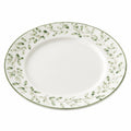 Runder Porzellanteller 28 cm mit Grünem Blattmuster